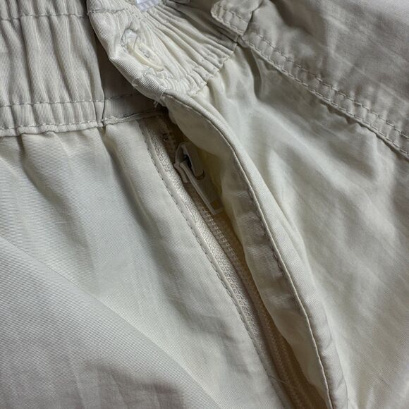 AFTCO Bluewater Cargo Nylon Fishing Shorts Size 32 Tan Ivory Elastic Waist 7” - Picture 11 of 11